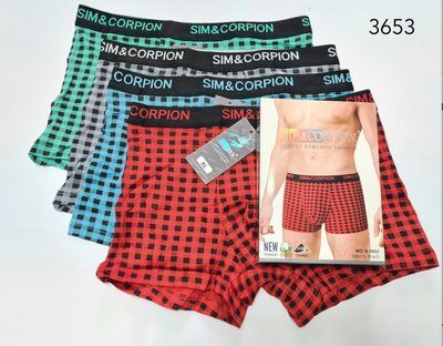 Труси боксери чоловічі Sim&Corpion 3653 фібра р.XL-4XL 3653 фото
