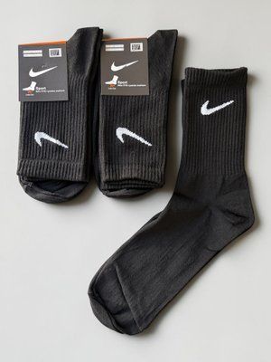 Шкарпетки чоловічі Nike чорні високі р.41-45 0254 фото